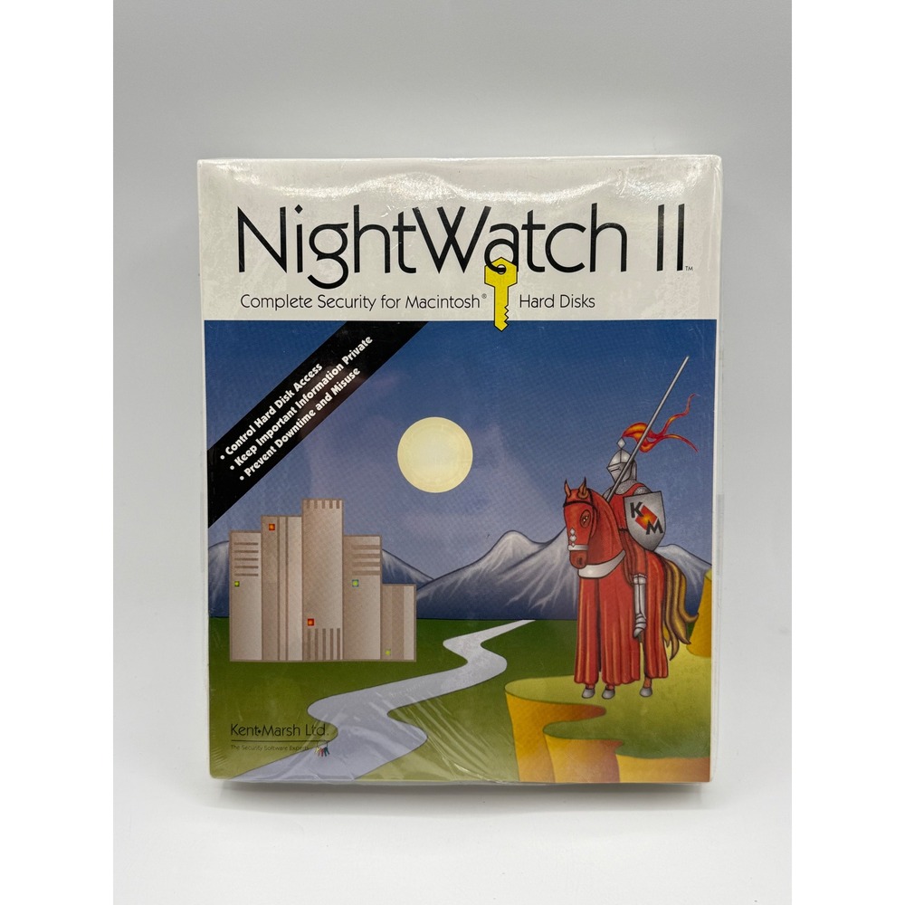 Vtg NightWatch II Macintosh Security Software Hard Disk Protection Kent Marsh